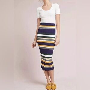 Anthropologie Callahan Greenwich Stripe Skirt Size Small  New